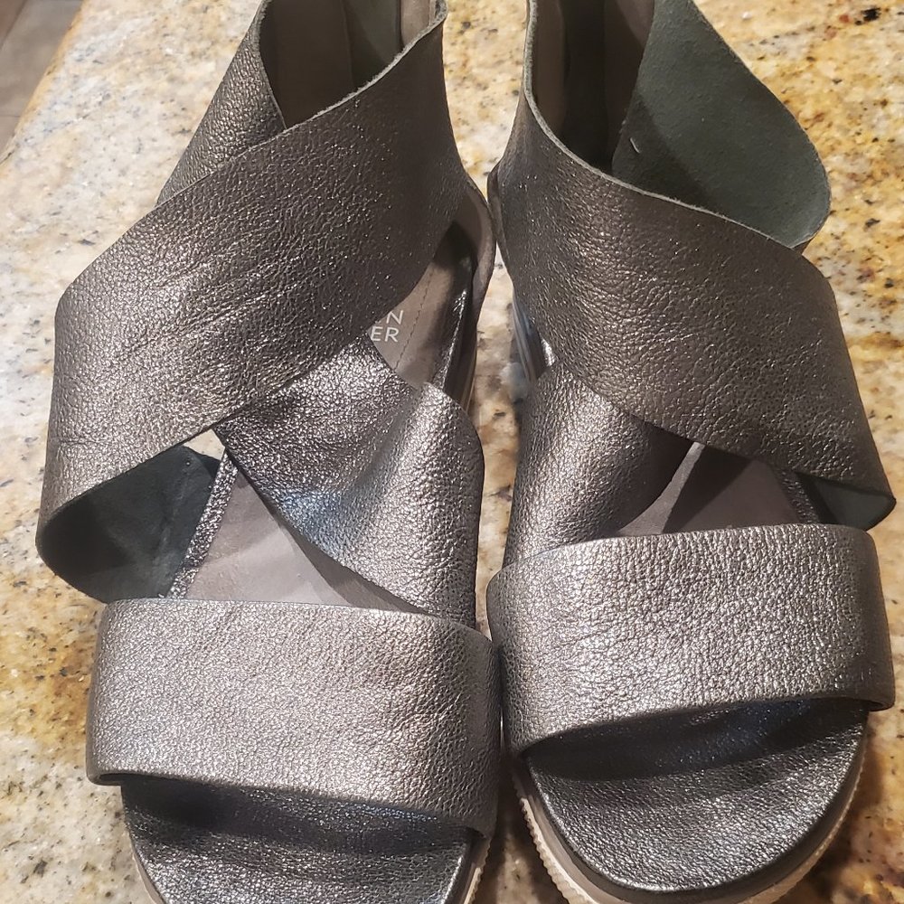 Eileen Fisher sport sandals in Silver Frozen/Metallic